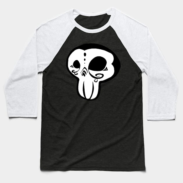 MEXICAN SKULL Baseball T-Shirt by Juanpe